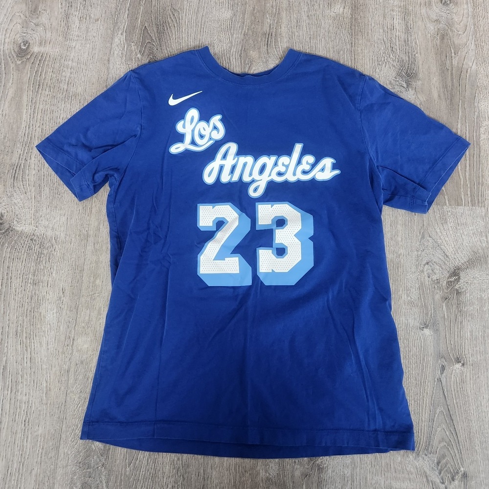 Nike LeBron James 23 Los Angeles Lakers Hardwood Classic Edition T-Shirt Men's M
